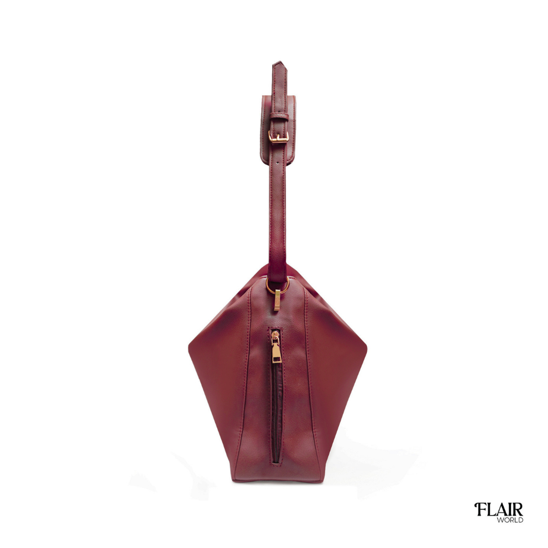 Isabella Burgundy Slouch Tote Bag