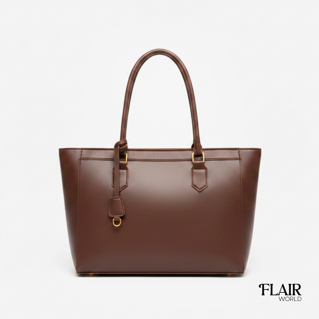 Caira Dark Brown Tote Bag