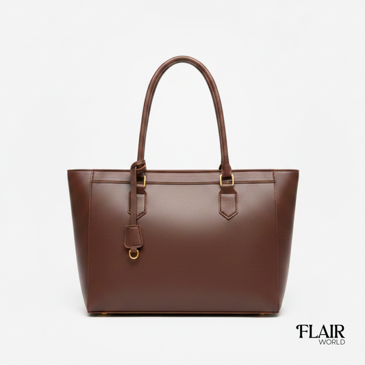 Caira Dark Brown Tote Bag