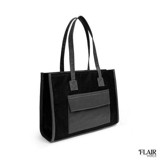 Sierra Jet Black Tote Bag