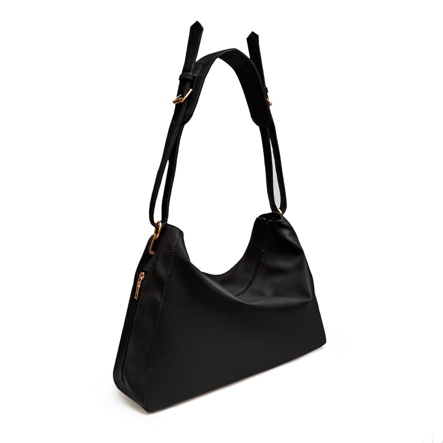 Isabella Black Slouch Tote Bag