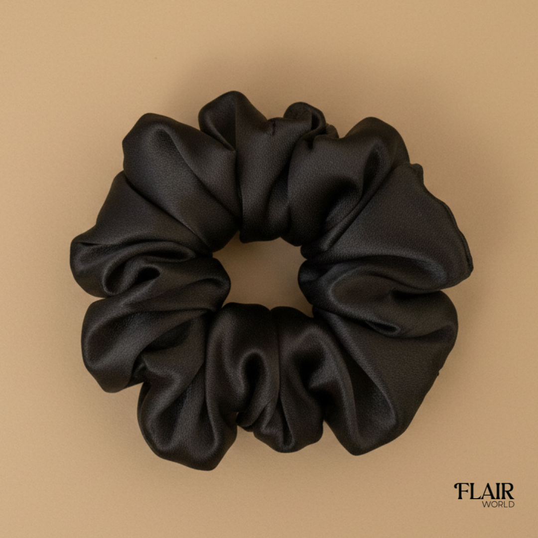 Black Silk Scrunchie