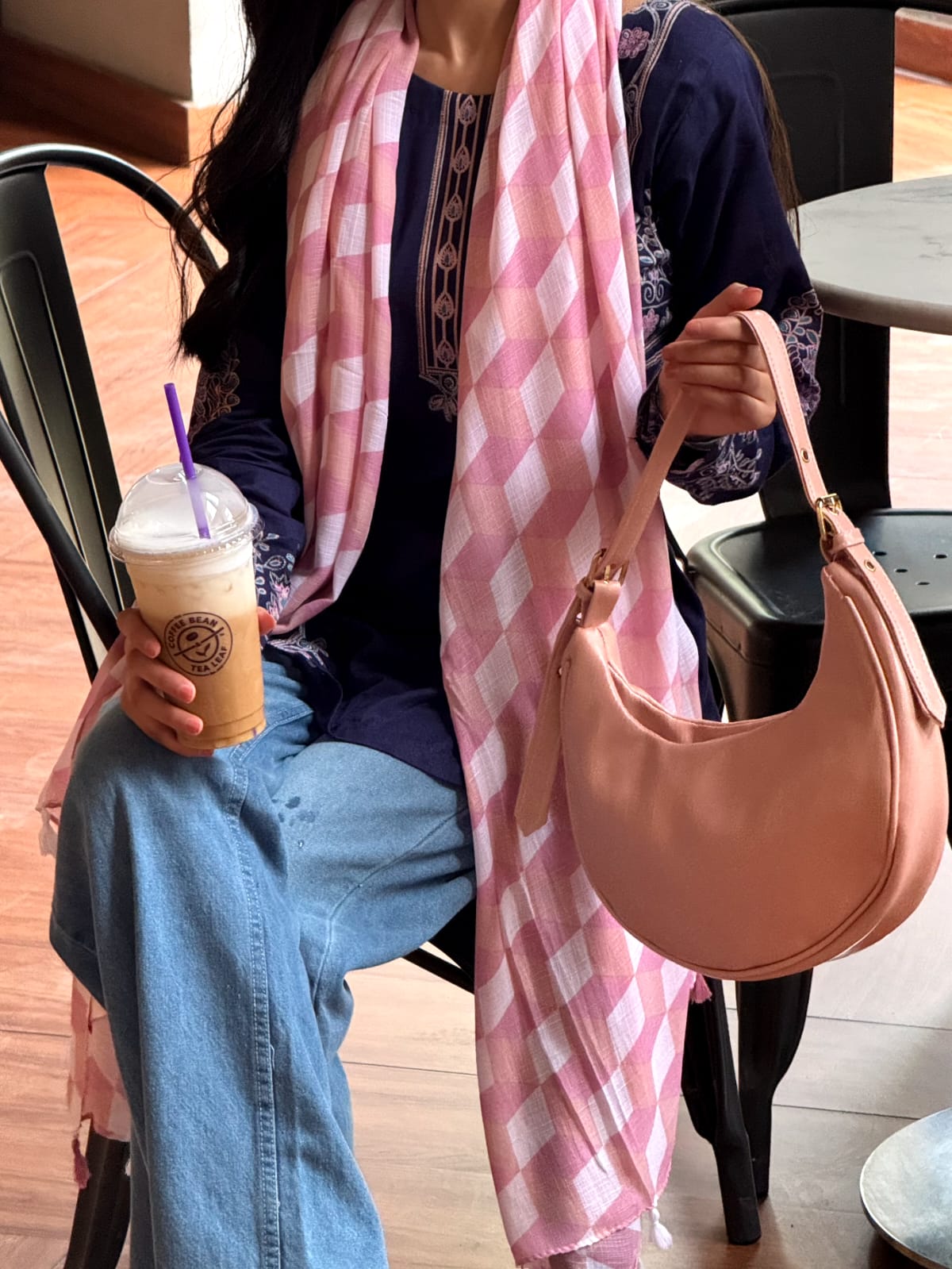 Roseeta pink Hobo Bag